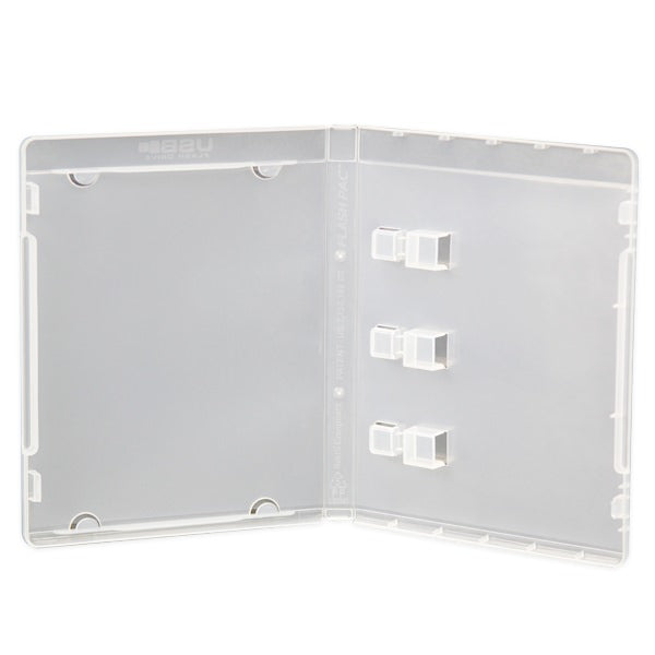 Flash Pac® 3-Up USB Flash Drive Case Super Clear w/Logo