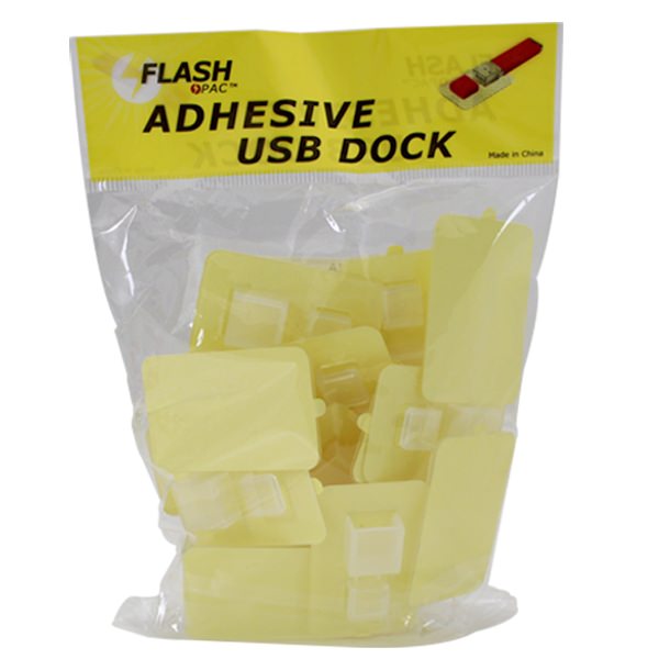 Flash Pac® Adhesive USB Dock (100 Pack)