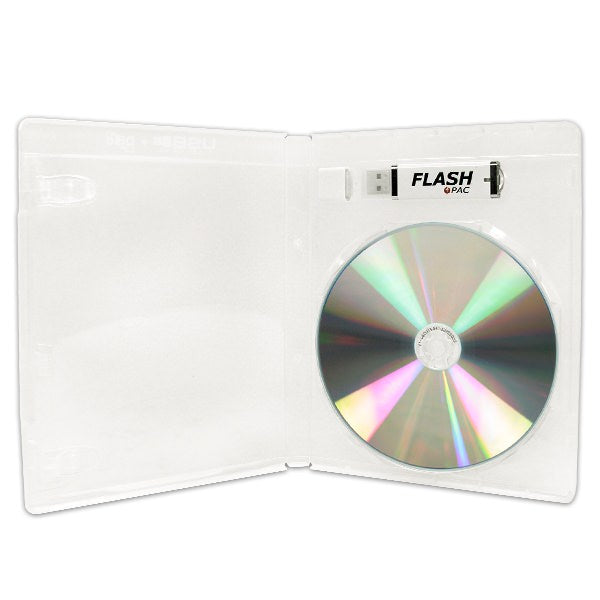Flash Pac® Case USB Flash Drive + Disc Super Clear w/Logo