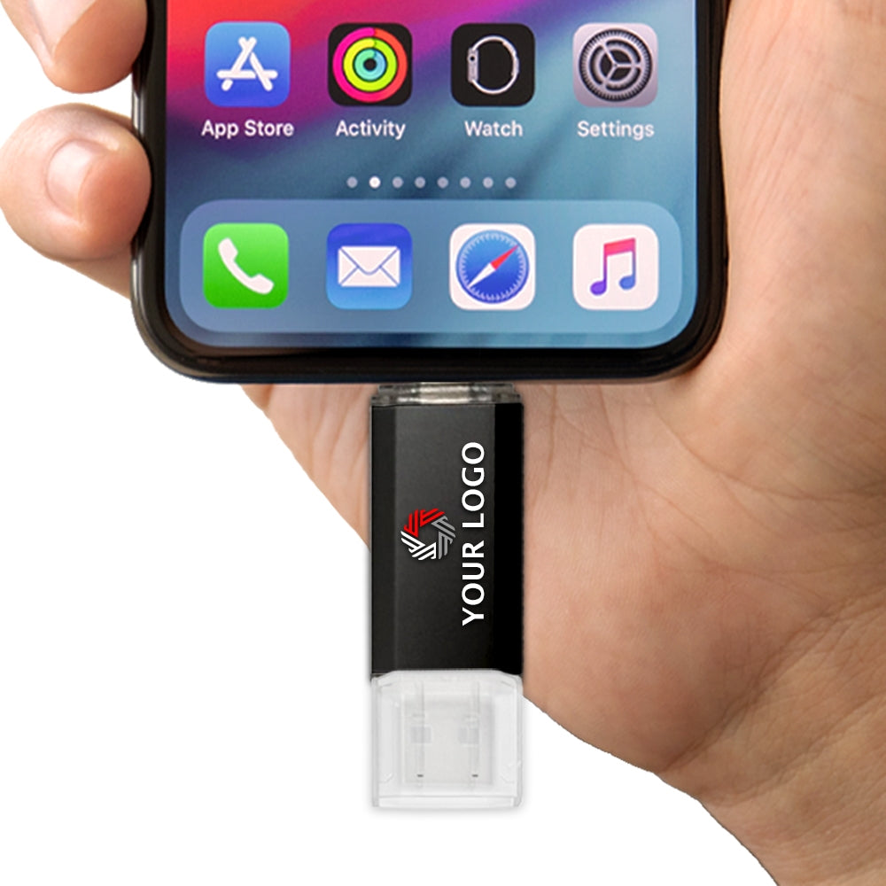 Mobile Vault Dual USB + USB-C 2.0 Drive 8GB