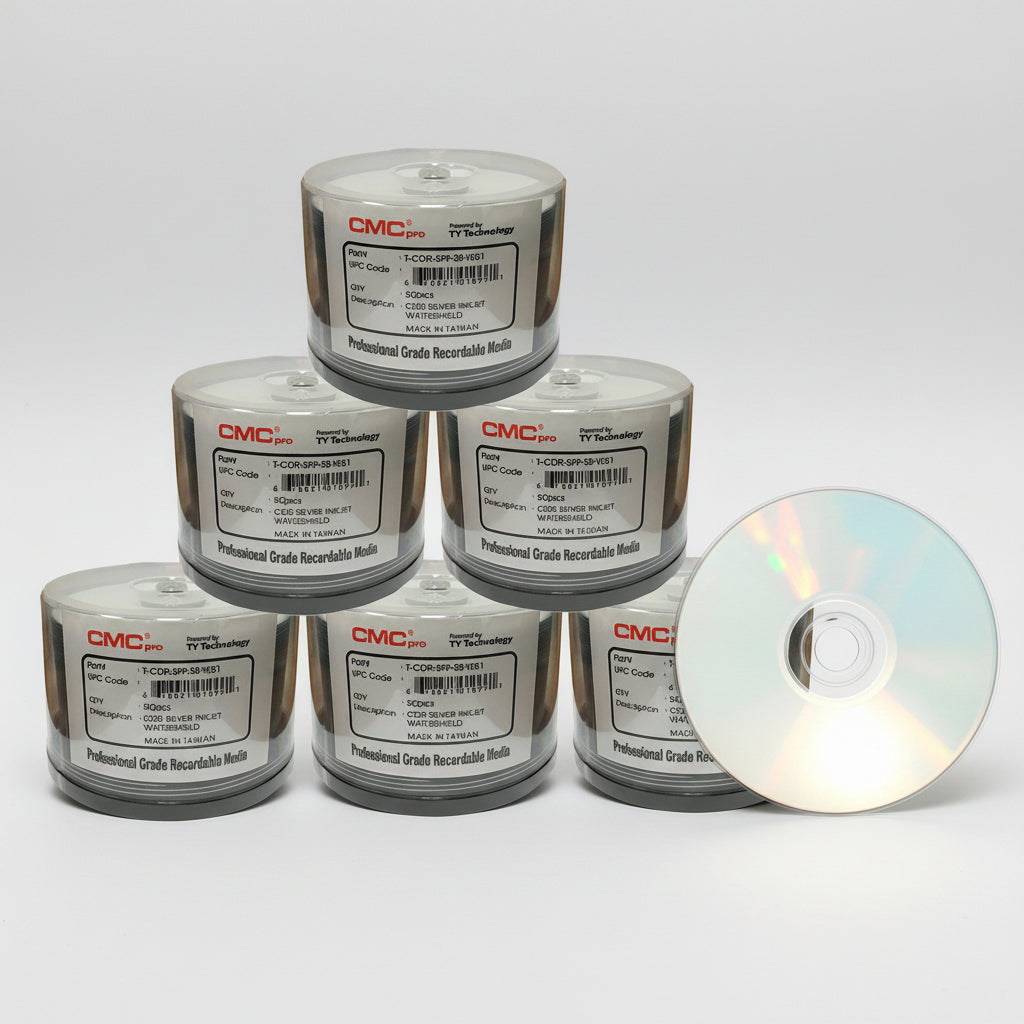CMC Pro - Powered by TY Watershield Glossy Silver Inkjet CD-R (CASE OF 600)