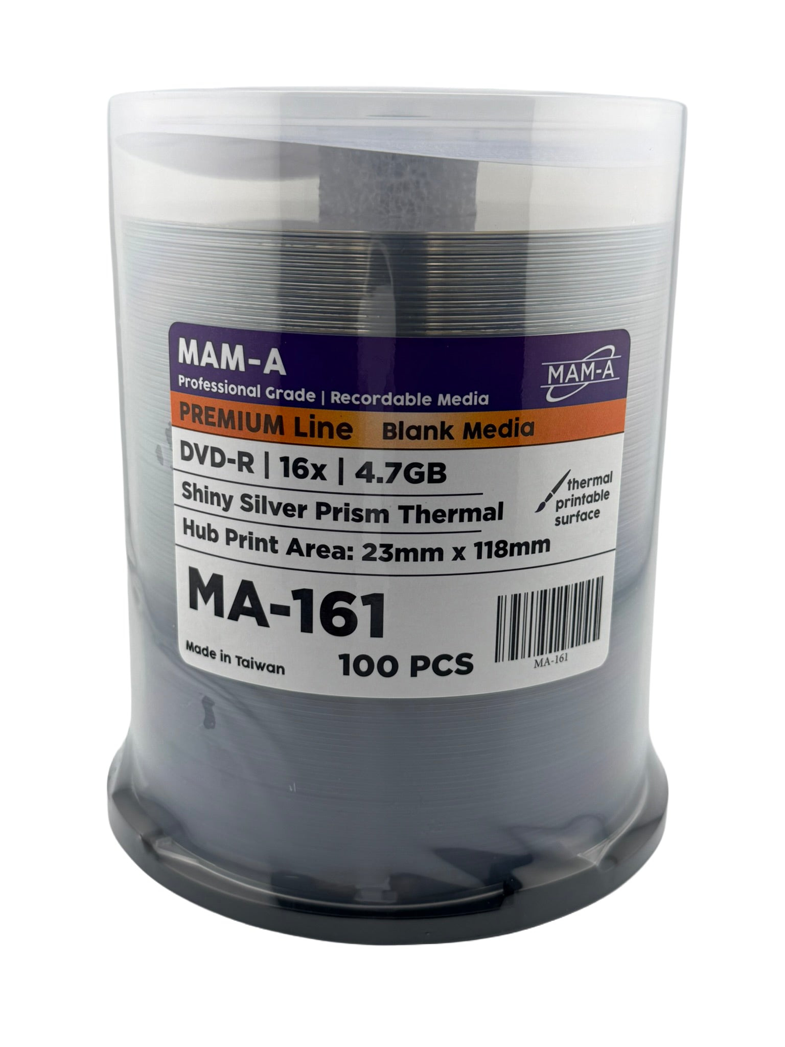 MAM-A Premium 16x Shiny Silver Prism Thermal DVD-R (MA-161)
