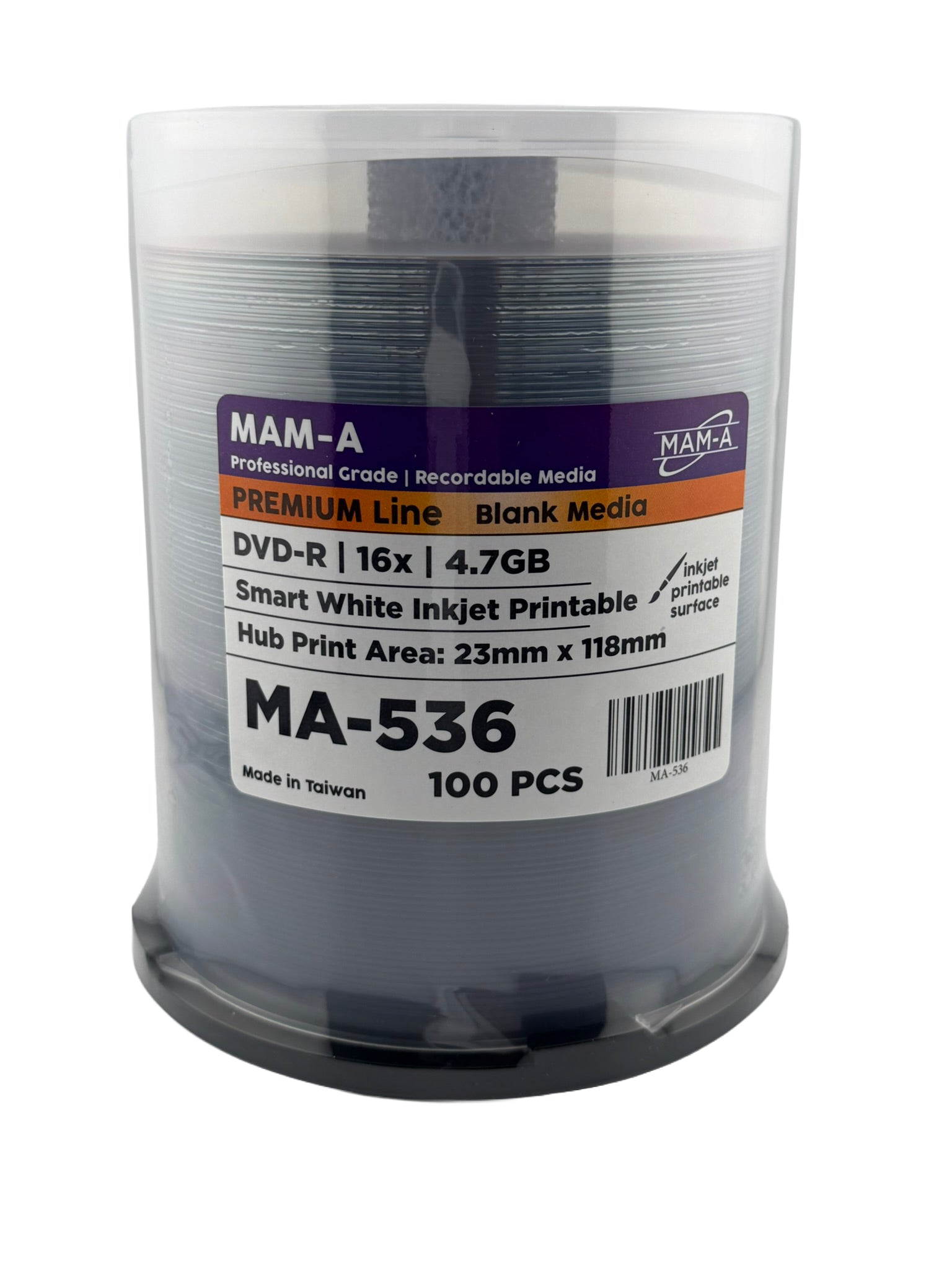 MAM-A Premium 16x Smart-White Inkjet DVD-R (MA-536)