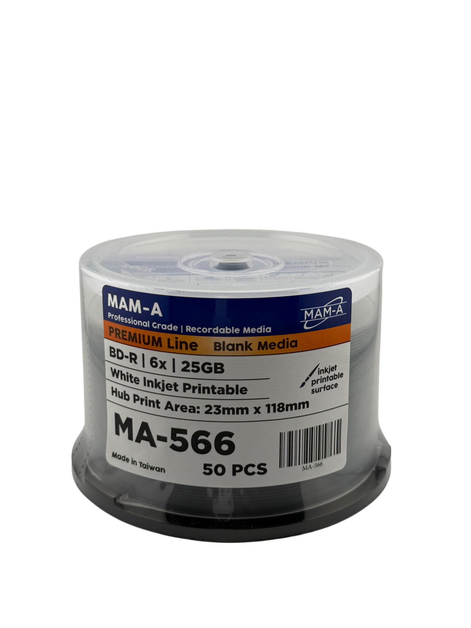 MAM-A Premium Blu-Ray 6x White Inkjet BD-R (MA-566)