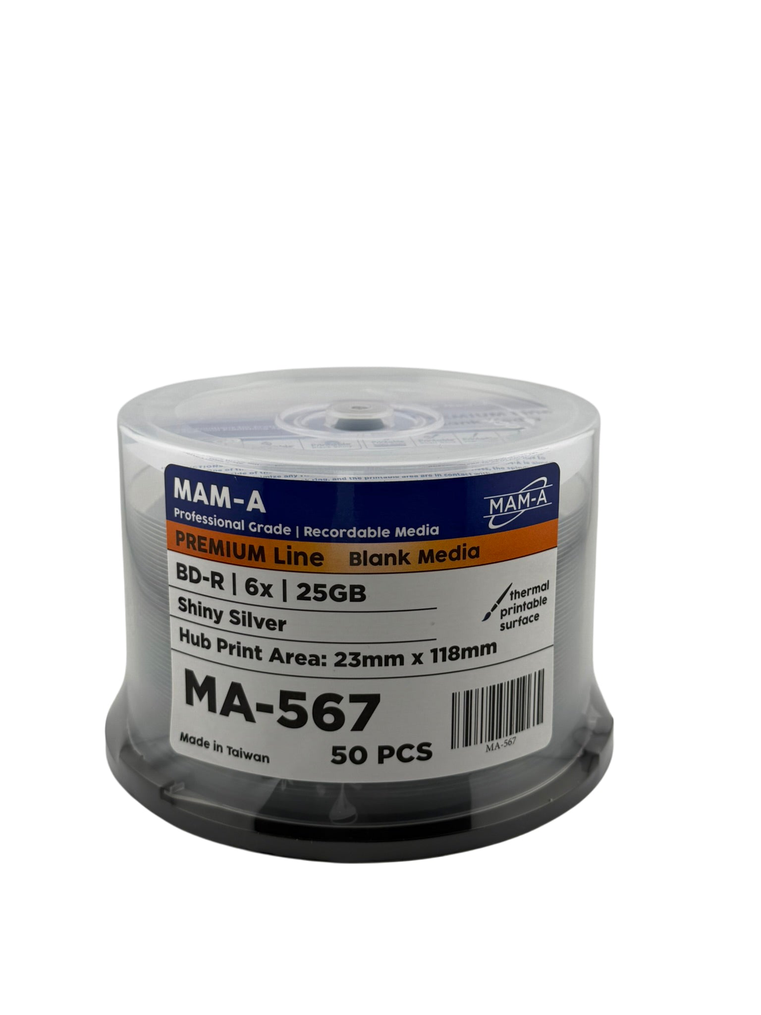MAM-A Premium Blu-Ray 6x Shiny Silver BD-R (MA-567)