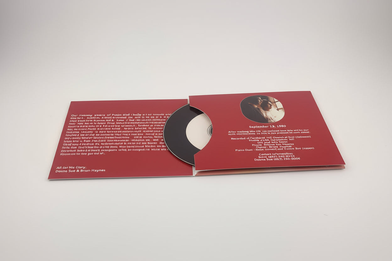 business card cd sleeves CDs in 4 Panel Crescent Pocket Sleeve