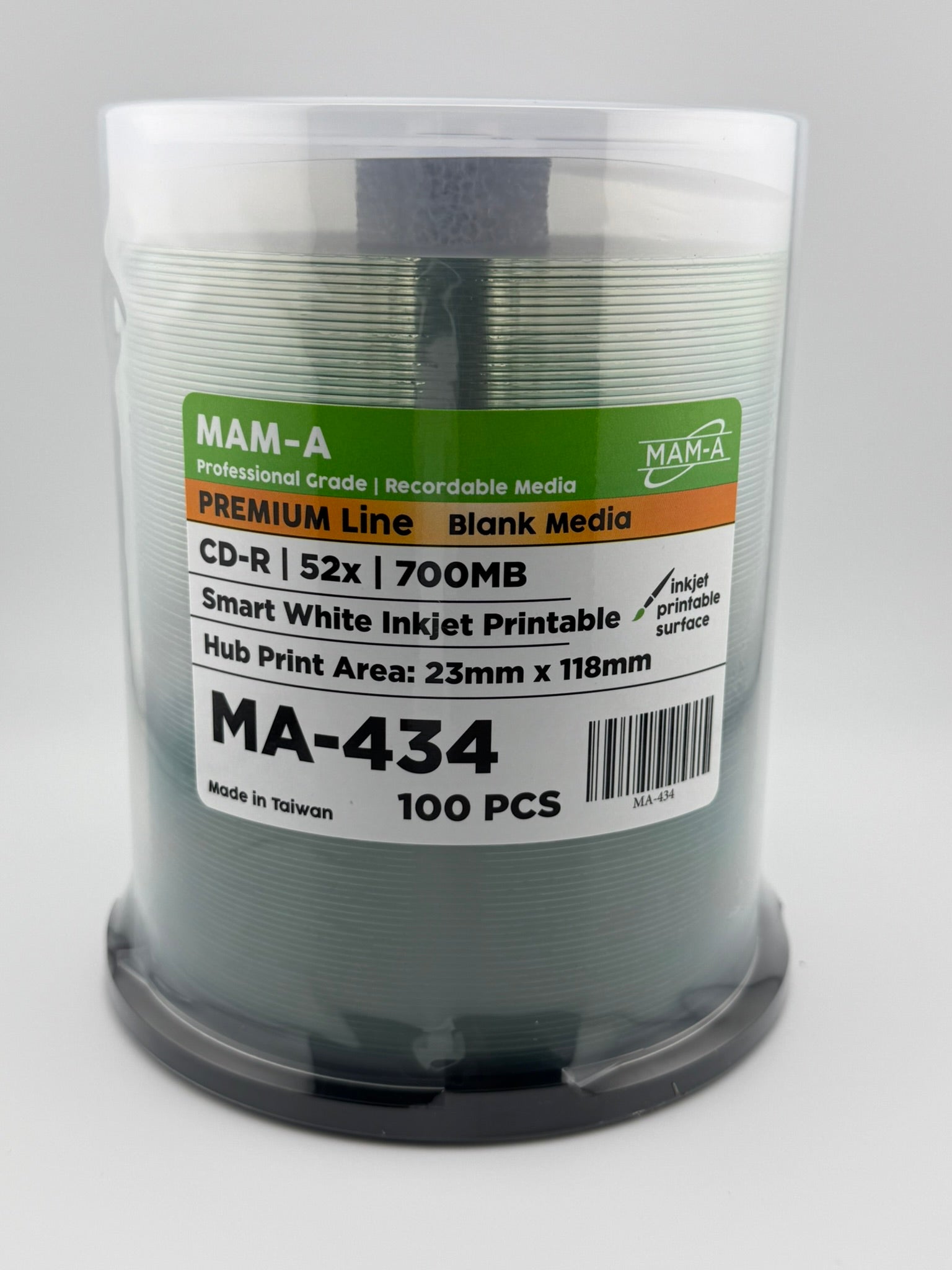 MAM-A Premium 52x Smart-White Inkjet CD-R (MA-434)
