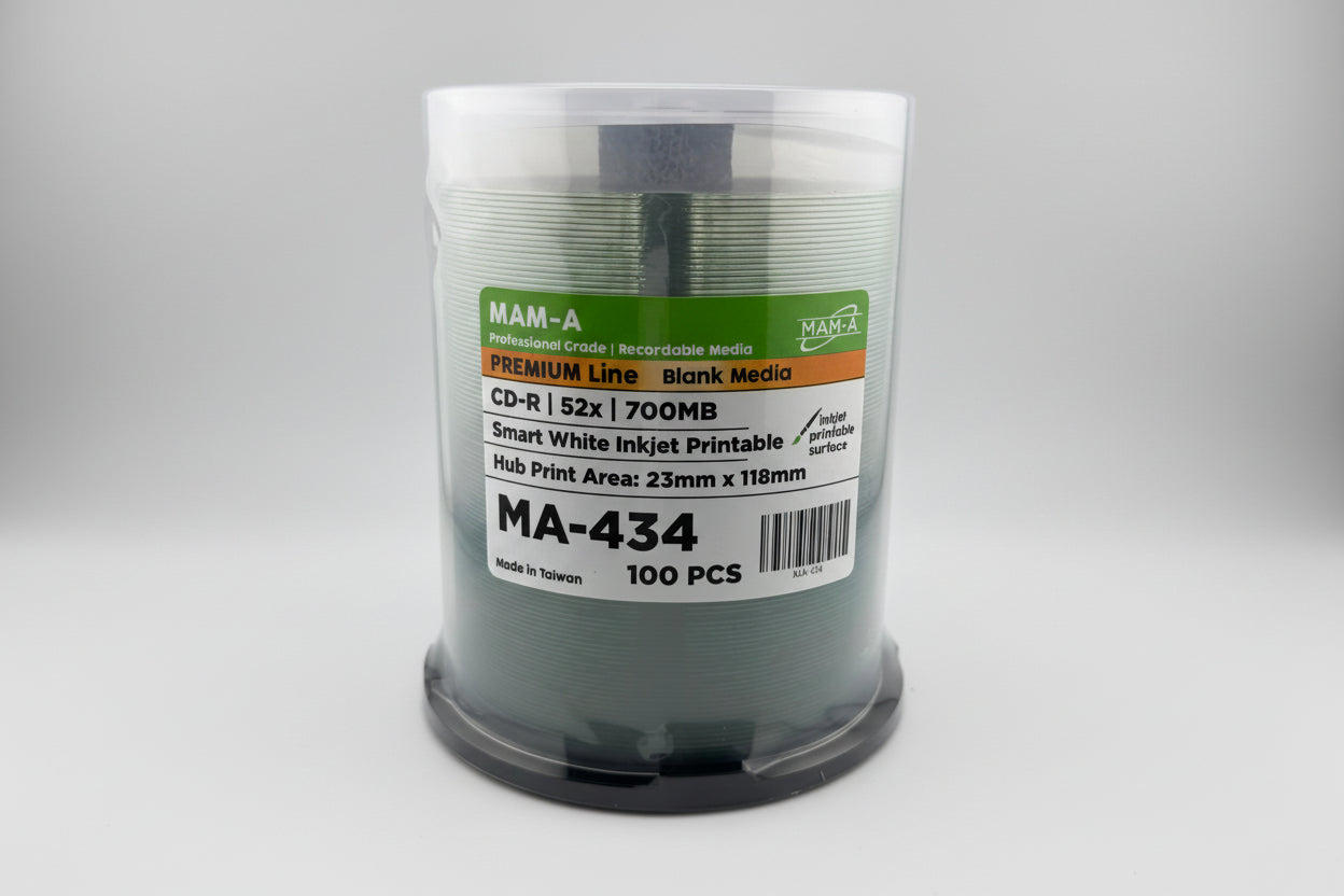 MAM-A Premium 52x Smart-White Inkjet CD-R (MA-434)