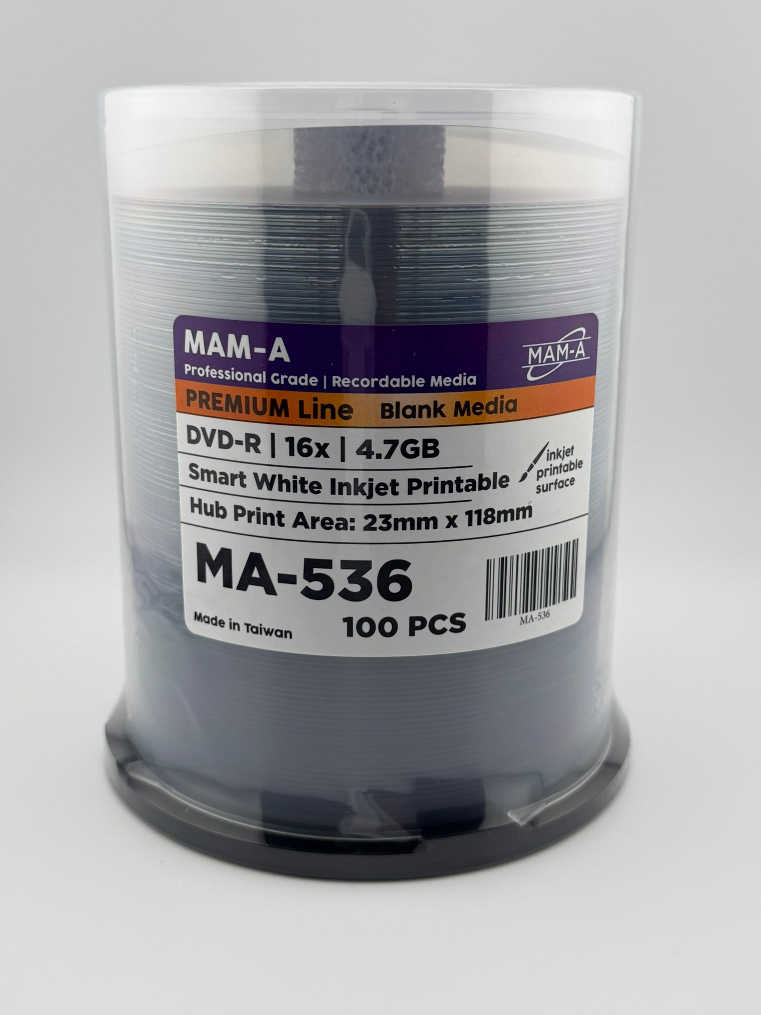 MAM-A Premium 16x Smart-White Inkjet DVD-R (MA-536)