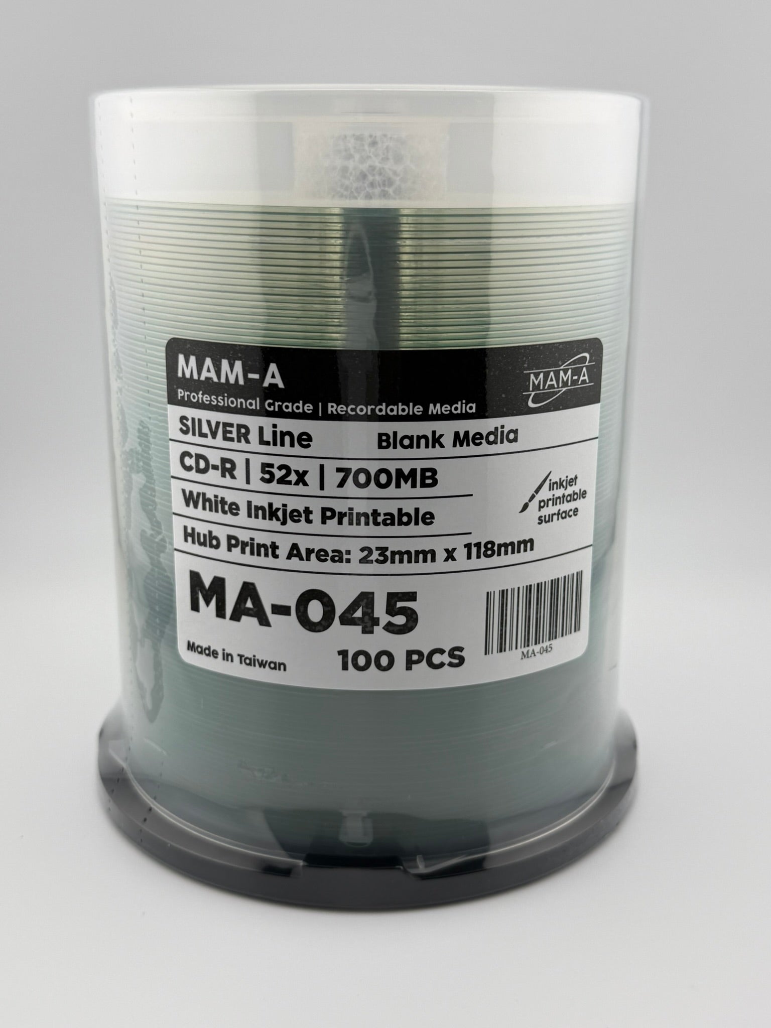MAM-A Silver Line 52x White Inkjet CD-R (MA-045)
