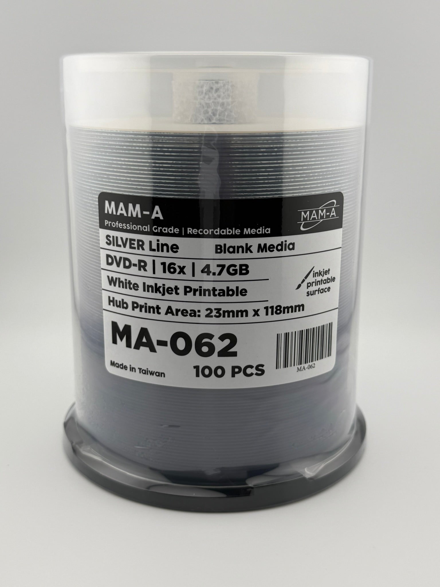 MAM-A Silver Line 16x White Inkjet DVD-R (MA-062)