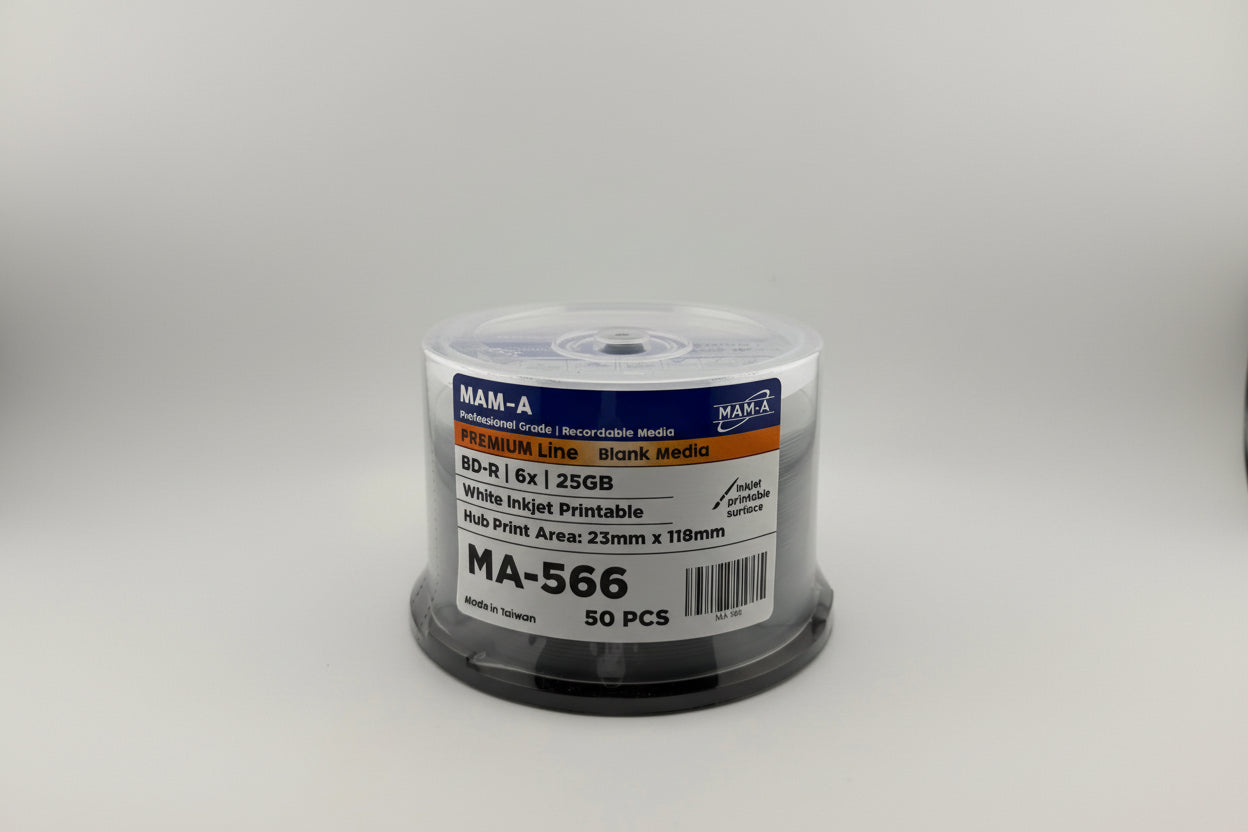MAM-A Premium Blu-Ray 6x White Inkjet BD-R (MA-566)