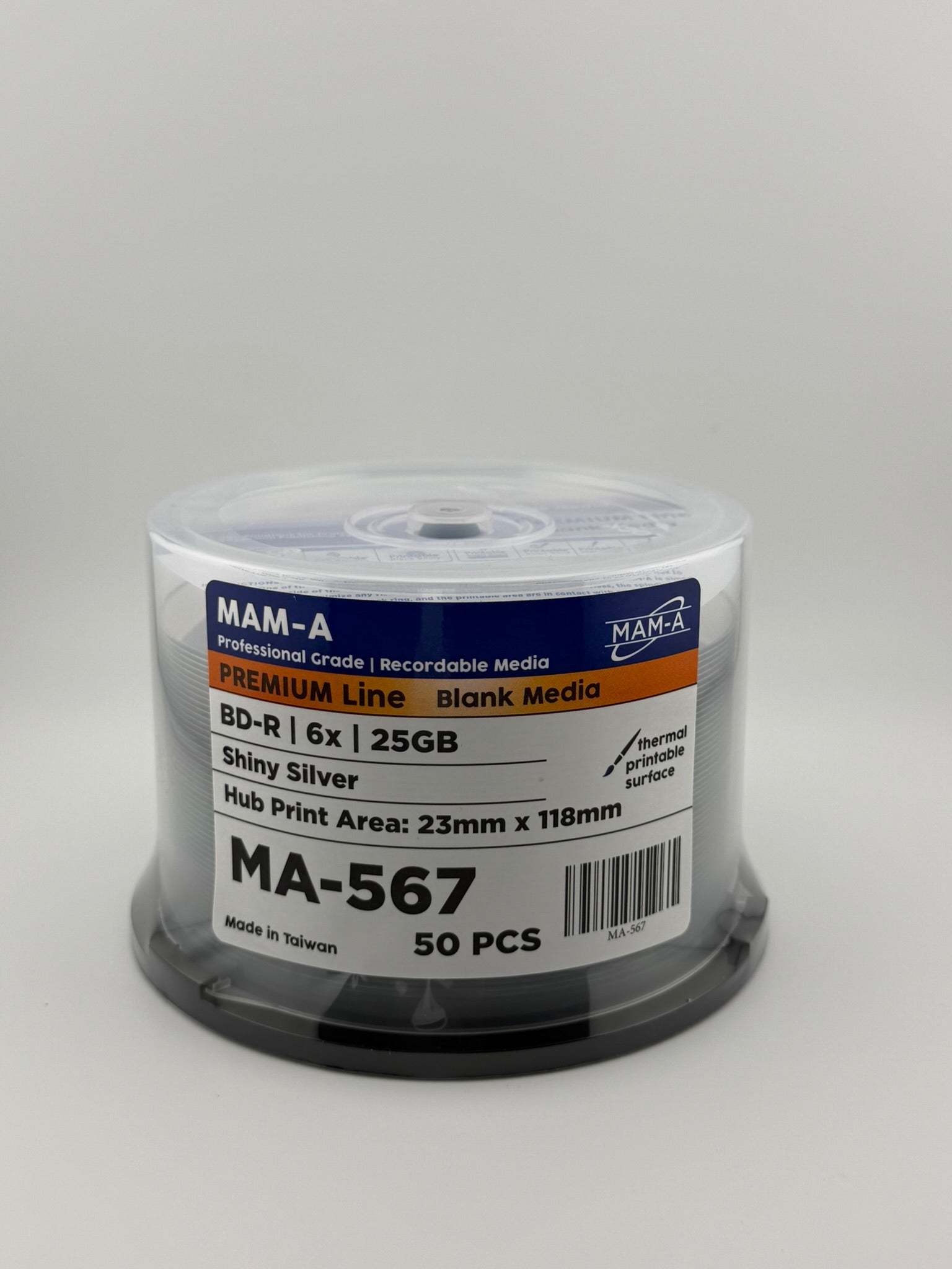 MAM-A Premium Blu-Ray 6x Shiny Silver BD-R (MA-567)