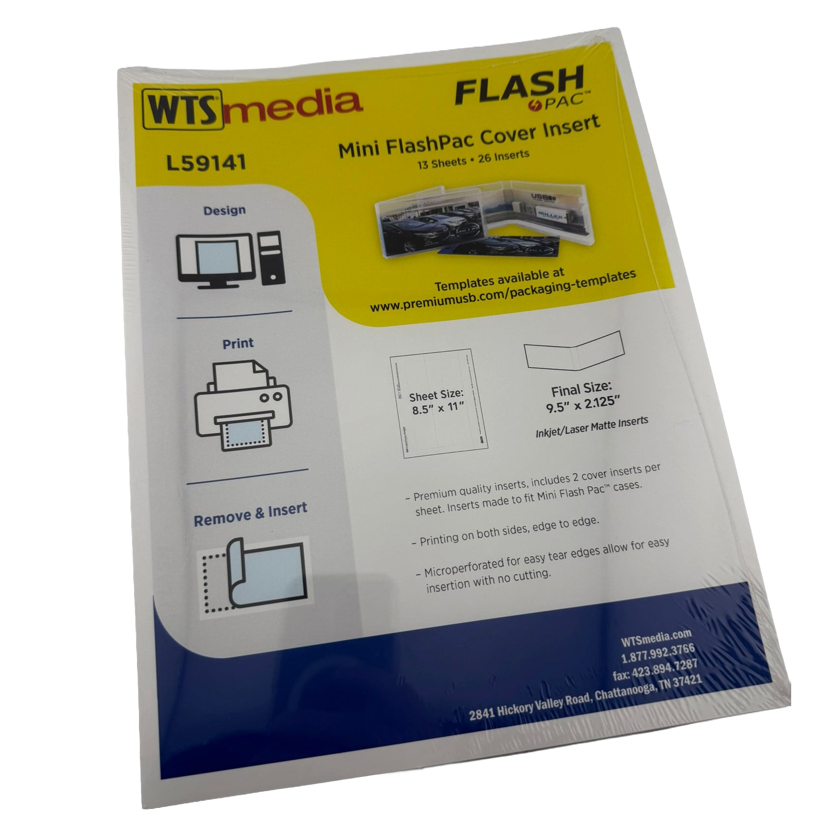 Mini Flash Pac® Cover Insert (5x26 Pack) 130 Inserts