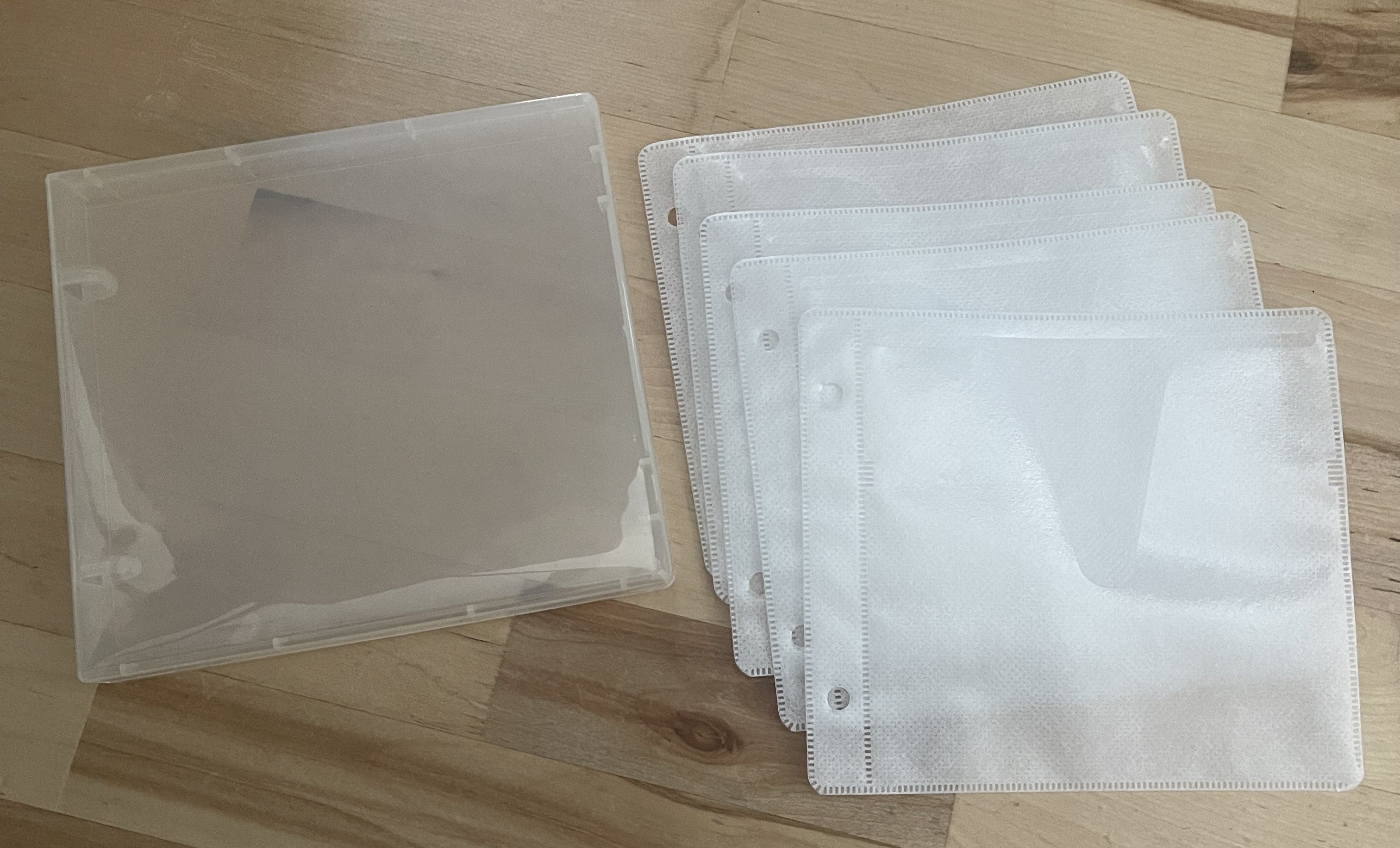 Multi-Disc CD | DVD Box Clear with Binder Sleeves (UniKeep Style) 100 Pack