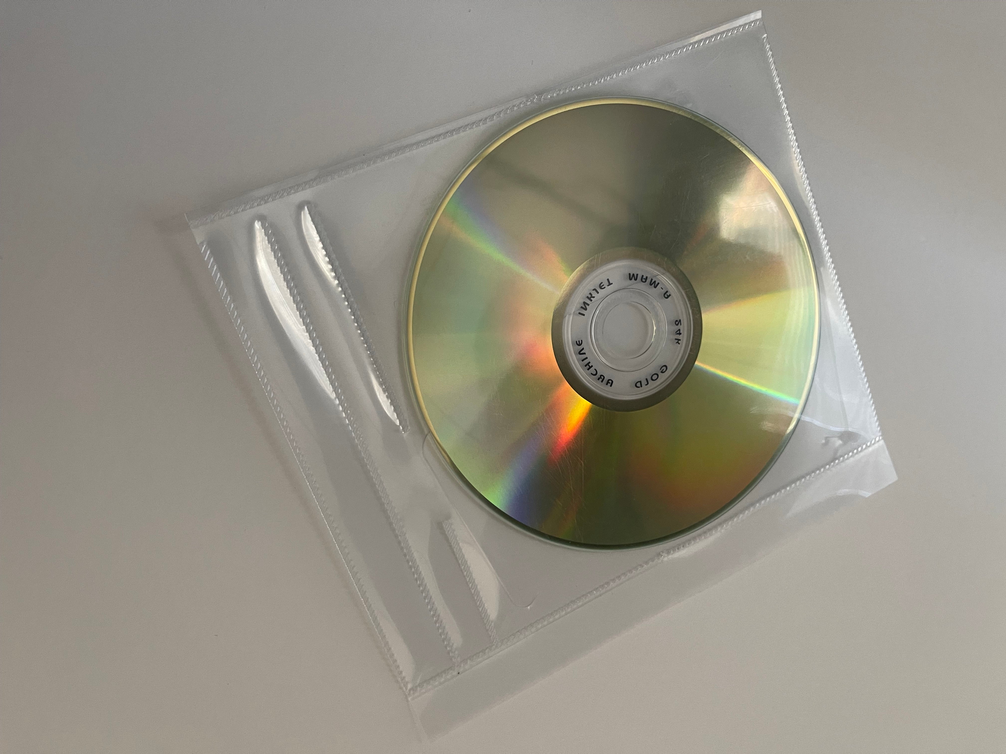 Clear CD|DVD Bind-in disc sleeve w/ lift up window