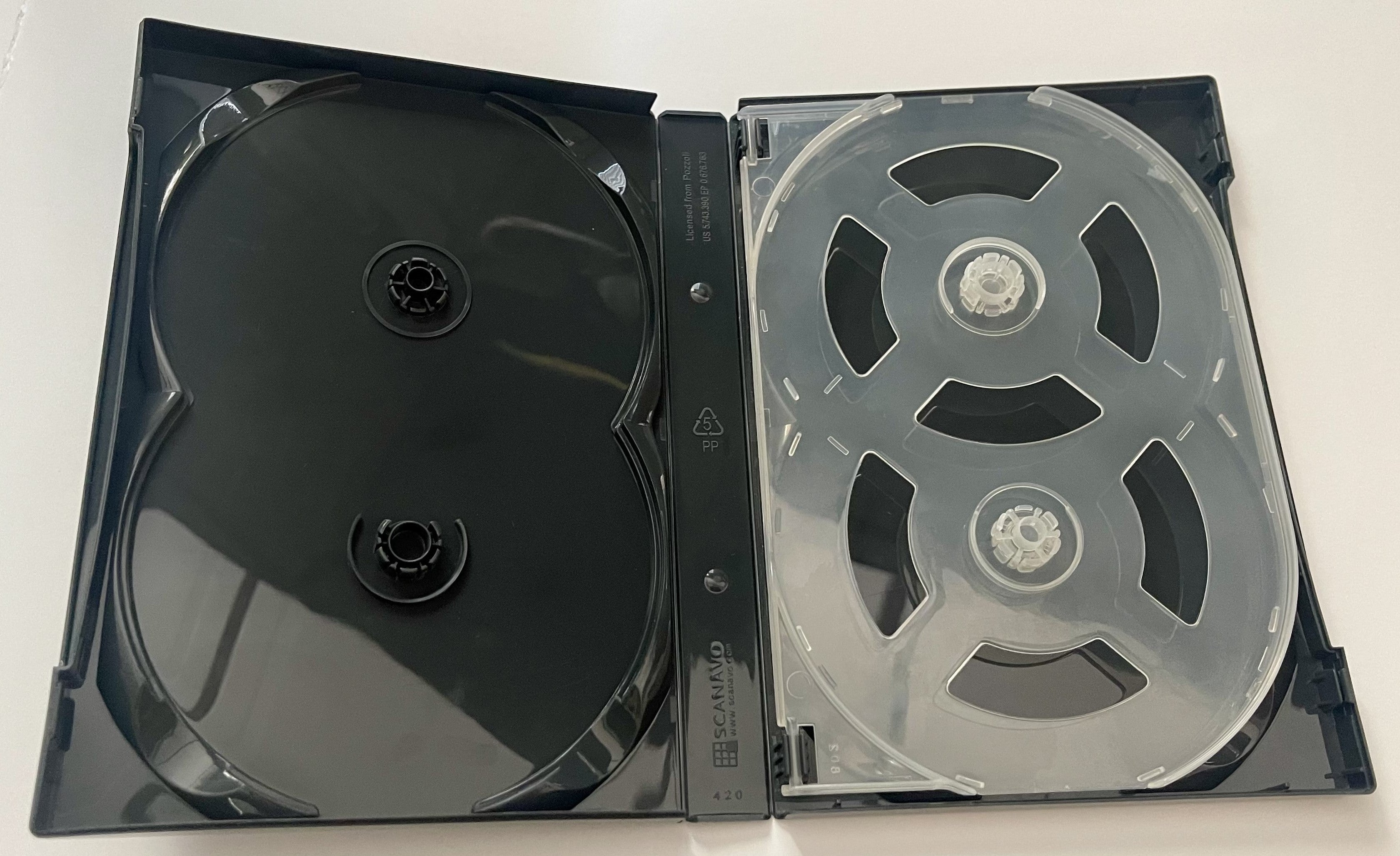 8 Disc Scanavo 1-8 Disc Black | DkGrey DVD Box (64 Pack)
