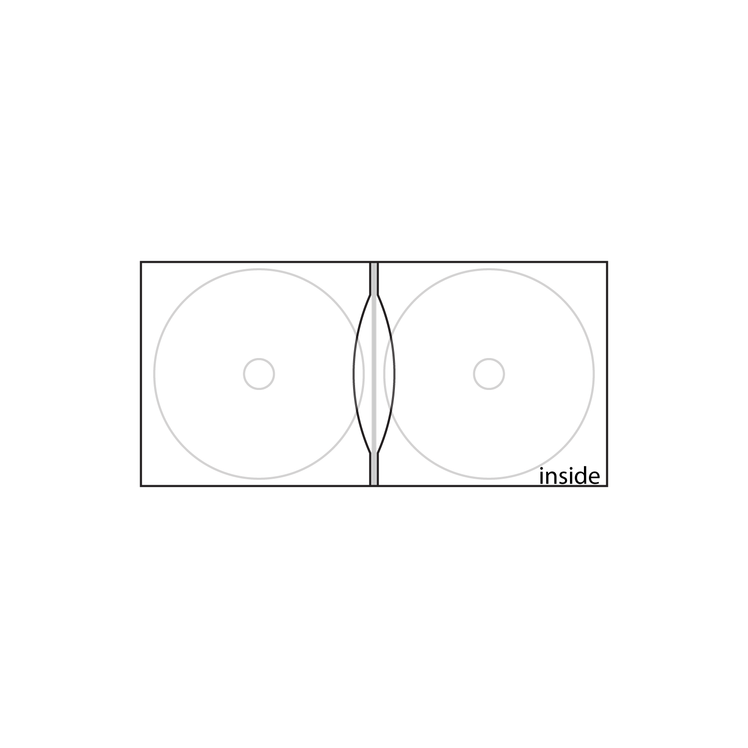 DVDs in 4 Panel Sleeves w/ 2 Cresent Pockets (Includes 1 DVD)