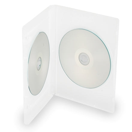 Double DVD Boxes Holds 2 Discs Clear (100 Pack)