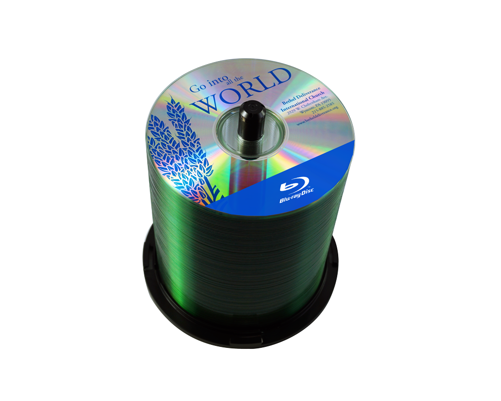 Blank BD-25GB Blu-Ray Discs with 1-Color Screen Print