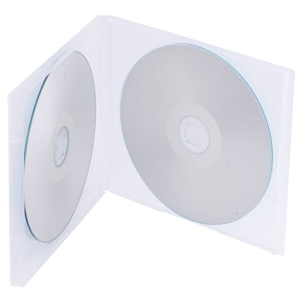 CD DVD Double (2 Disc) Clear Soft Plastic Box with overlay