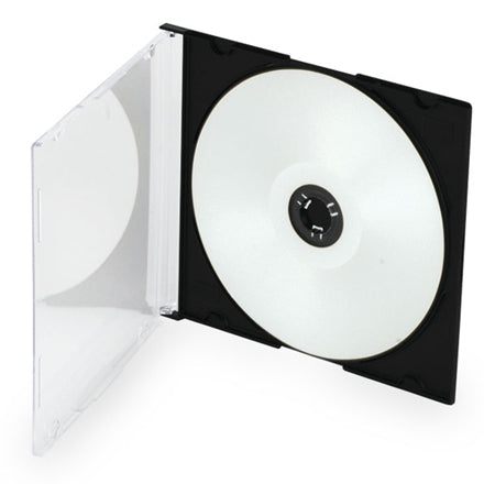 CD Slim Single Disc Jewel Case (Black) 200 Pack