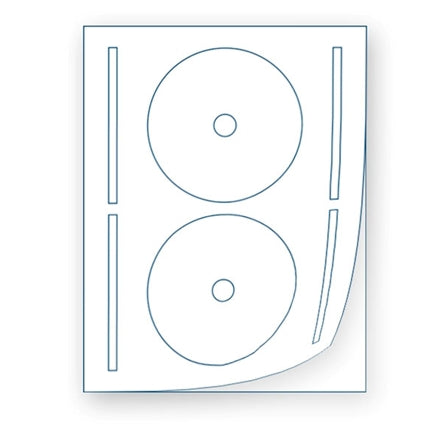 Disc Labels, White Print to Center of Disc Inkjet and Laser (2 Pack 400 Labels)