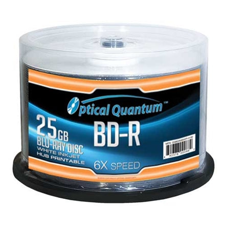 OptoDisc Quantum Blu-Ray BD-R White Inkjet (50 Pack) 25GB