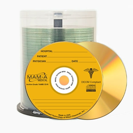 Medical Gold CD-R - 650mb Logo 45215 100 Pack (Spindle)