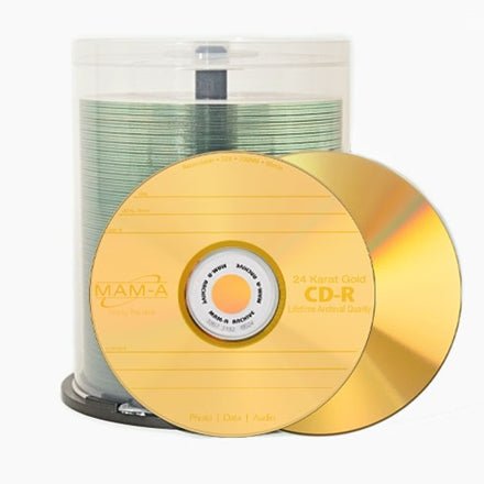 Gold CD-R - 700mb CD-R Logo 45975 100 Pack (Spindle)