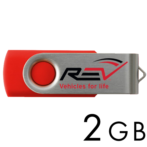 Printed USB 2.0 Flash Drives 2GB (Revolution Swivel)