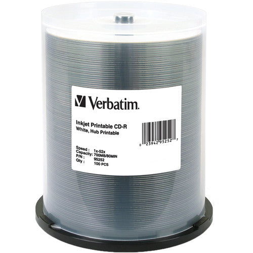 Verbatim CD-R 700MB / 80-Minute 52x Write-Once White Printable | 99-CDRPW