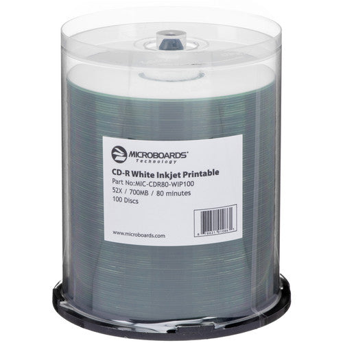 Microboards White Inkjet 52x CD-Rs | 99-CDRPWC (1 Case of 600)