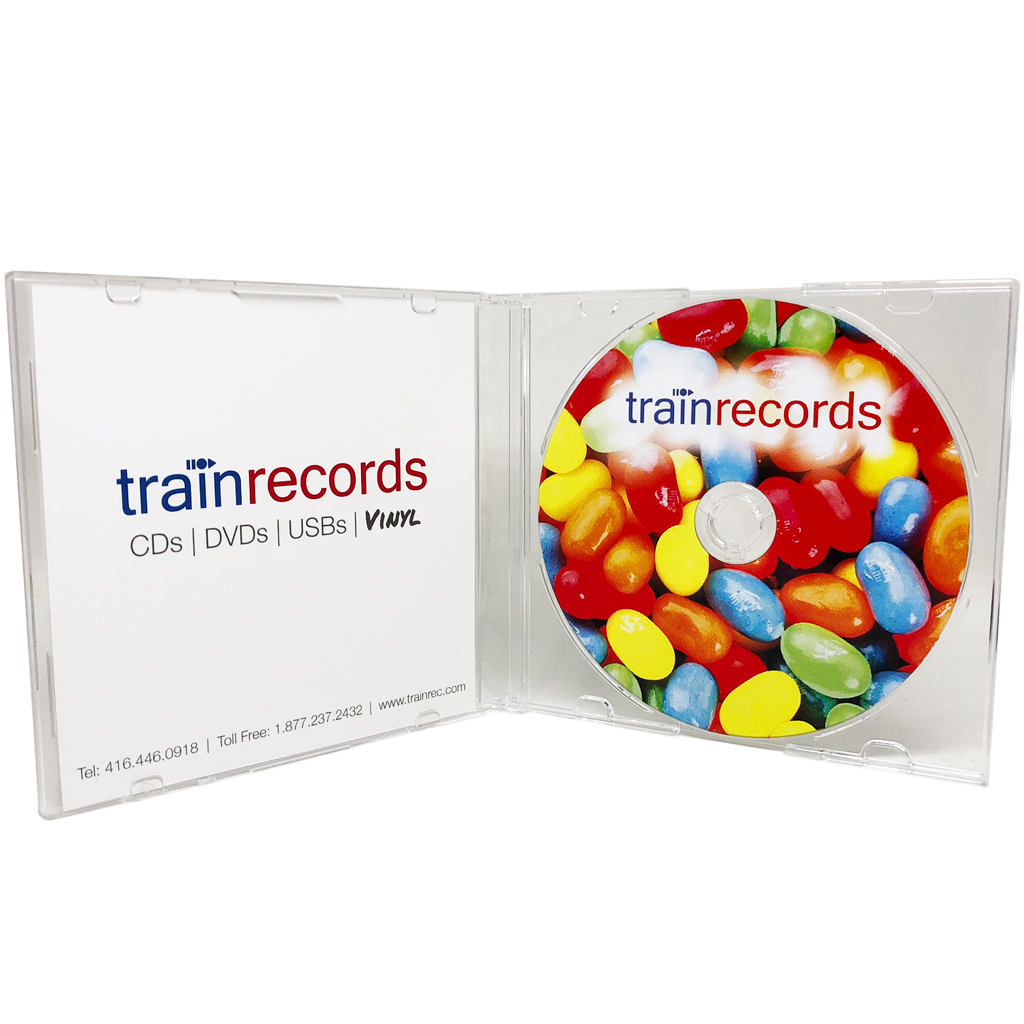 CDs in Slim Jewel Cases 2 Panel Insert (No Tray Card) Clear Slim Jewel Case
