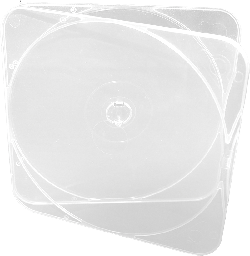 Disc ClamShells with Rounded Corners for CD and DVD (200 Pcs)