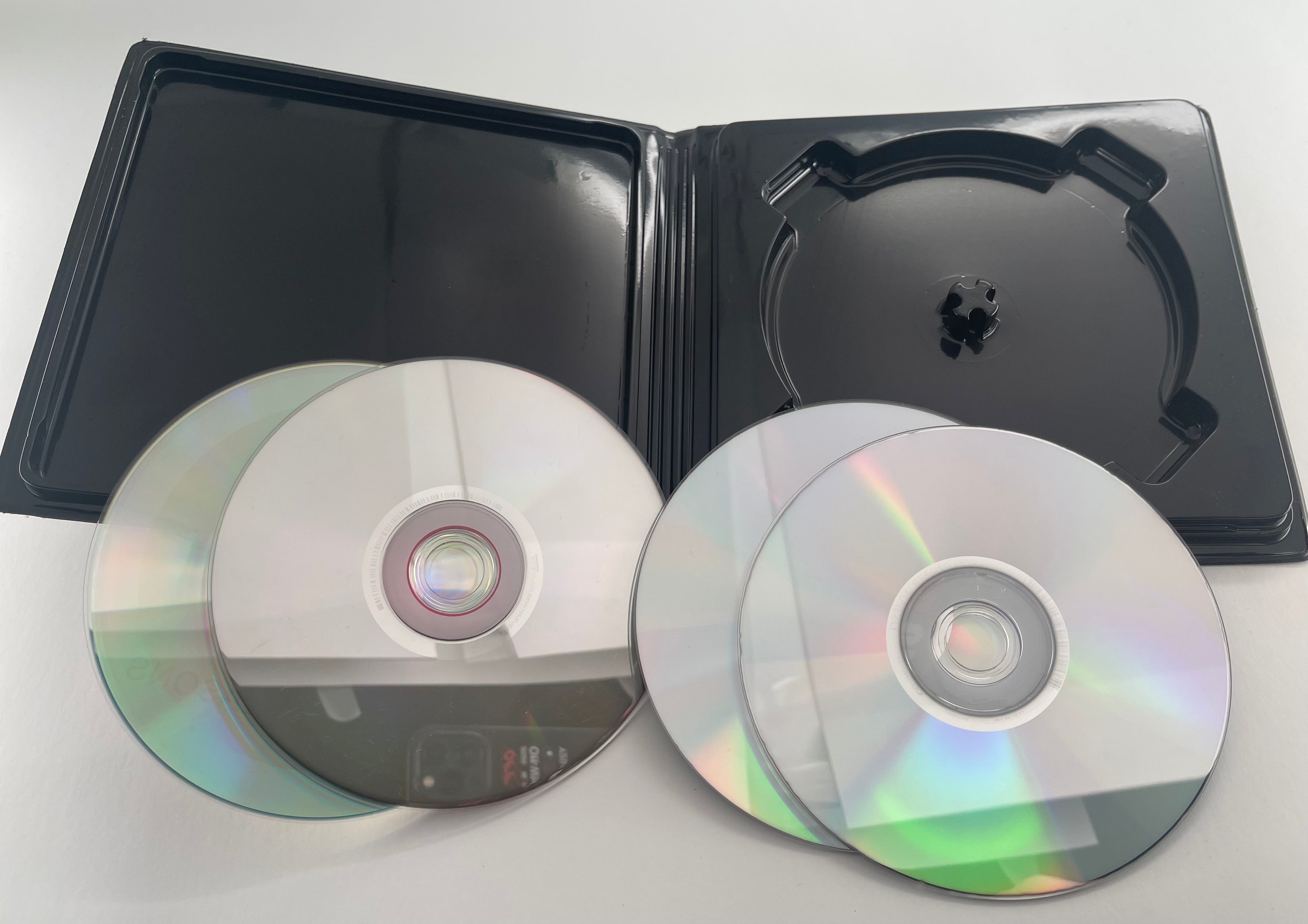 CD DVD Disc 1-4 Disc Extended Hub Black Vinyl Album (70 Pack)