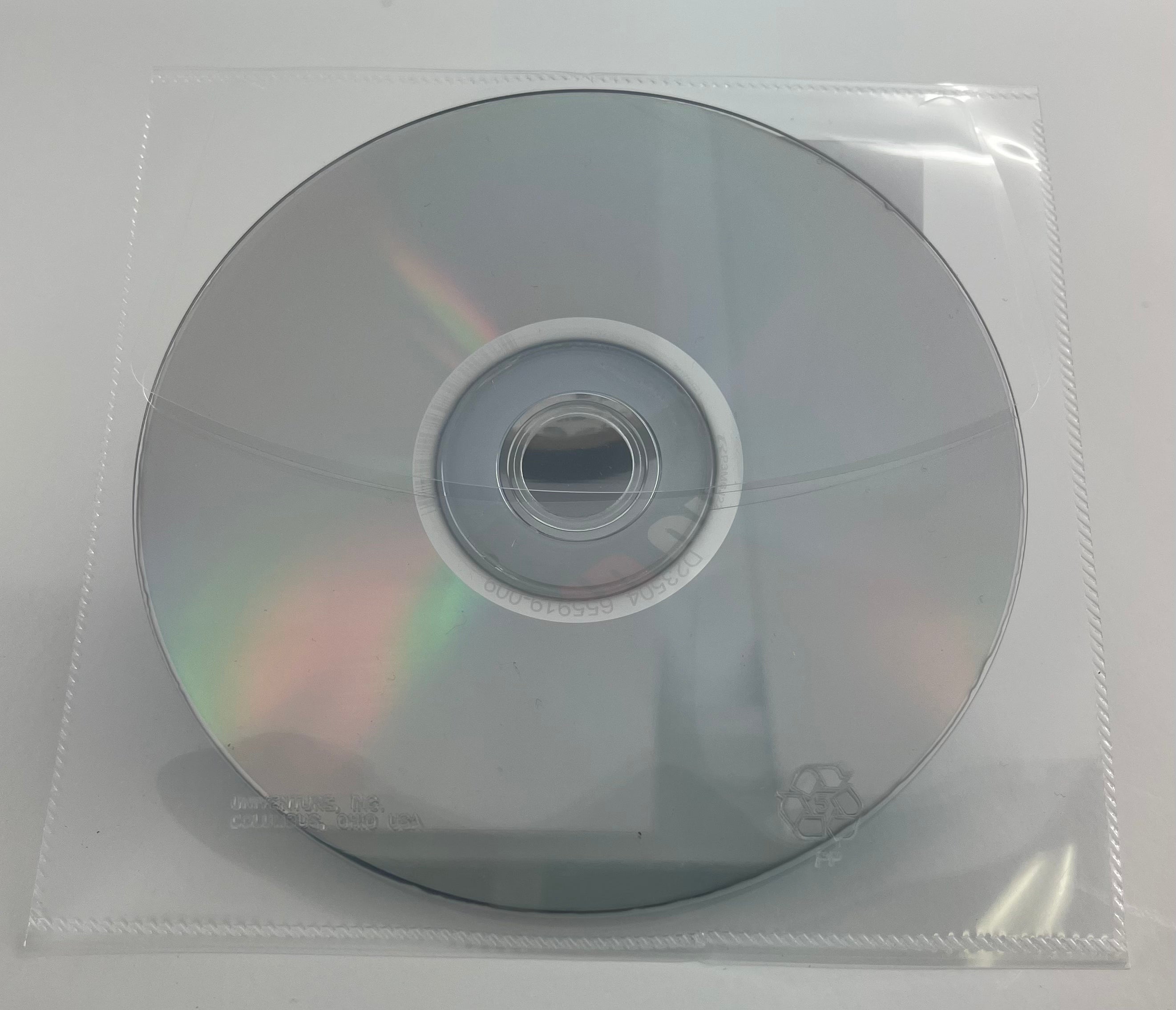 Clear Plastic Disc Sleeve w/FLAP