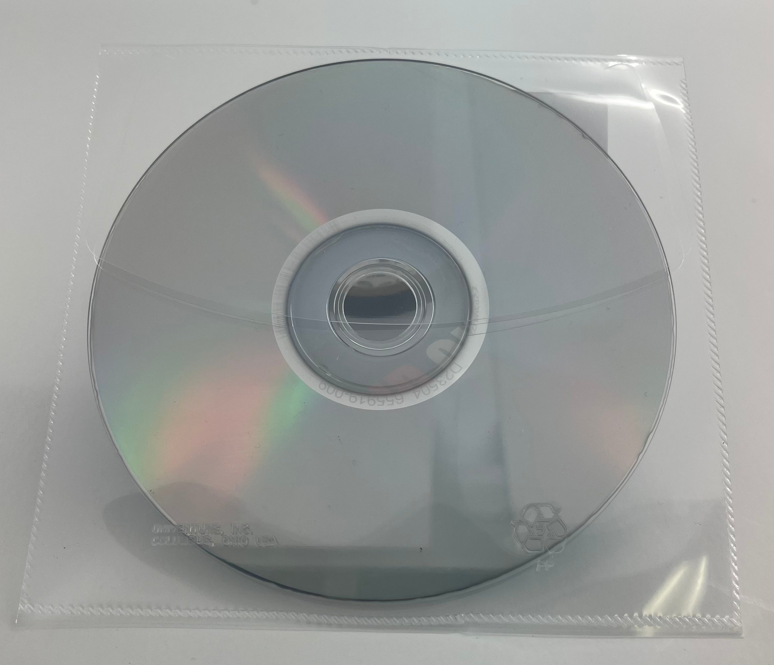 Clear Plastic Disc Sleeve w/FLAP (1500 Pcs)