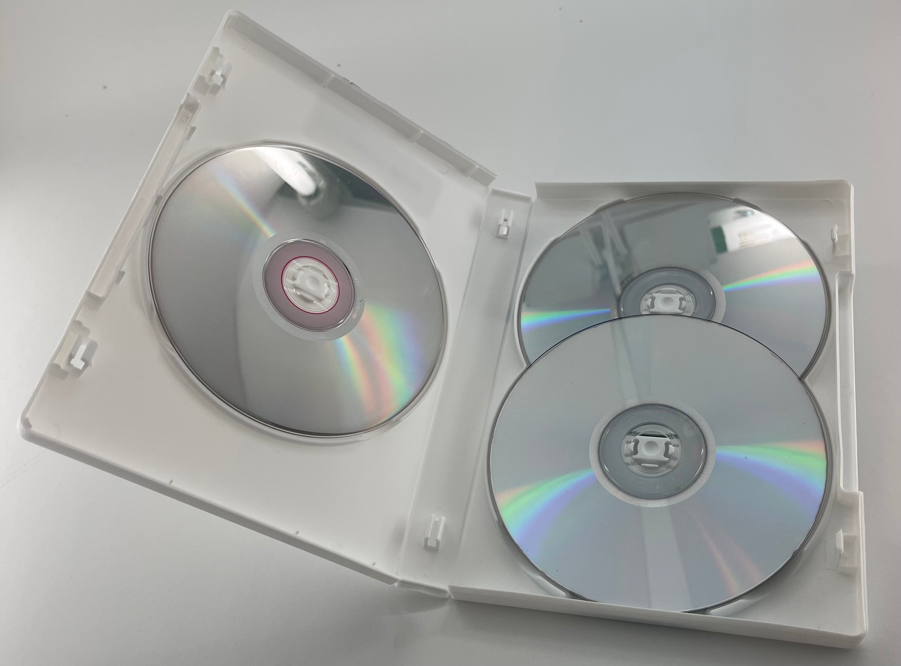 3 Disc White DVD Box