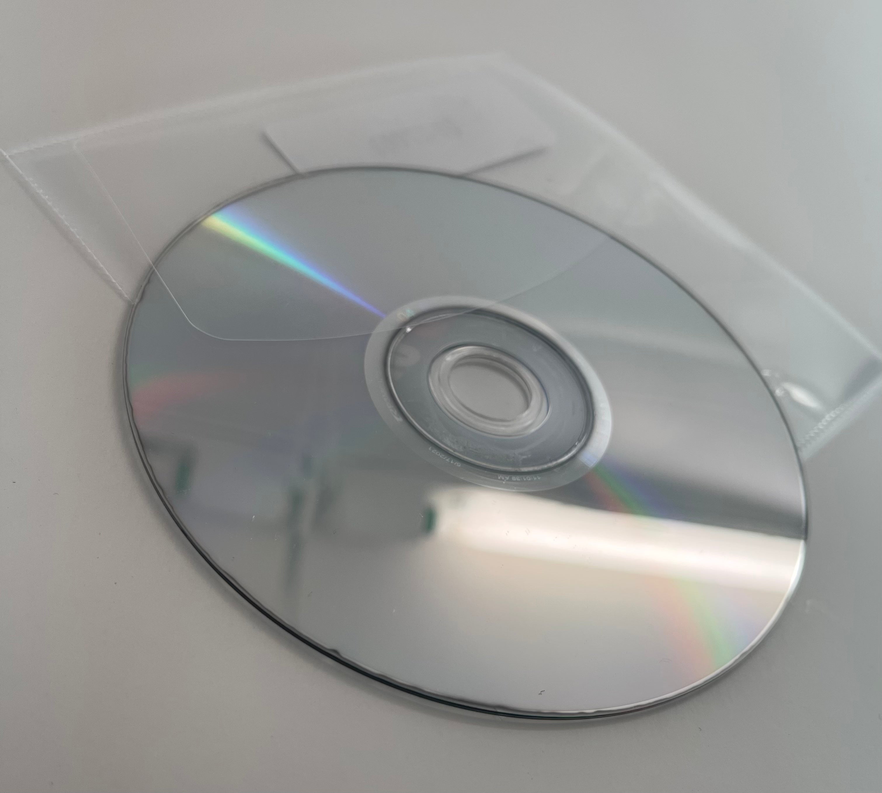 Clear Plastic Disc Sleeve w/FLAP (1500 Pcs)