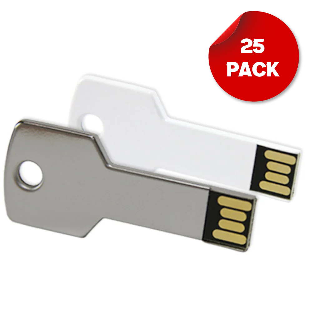 Flash Key Bulk USB 2.0 Drive (25 Pack)