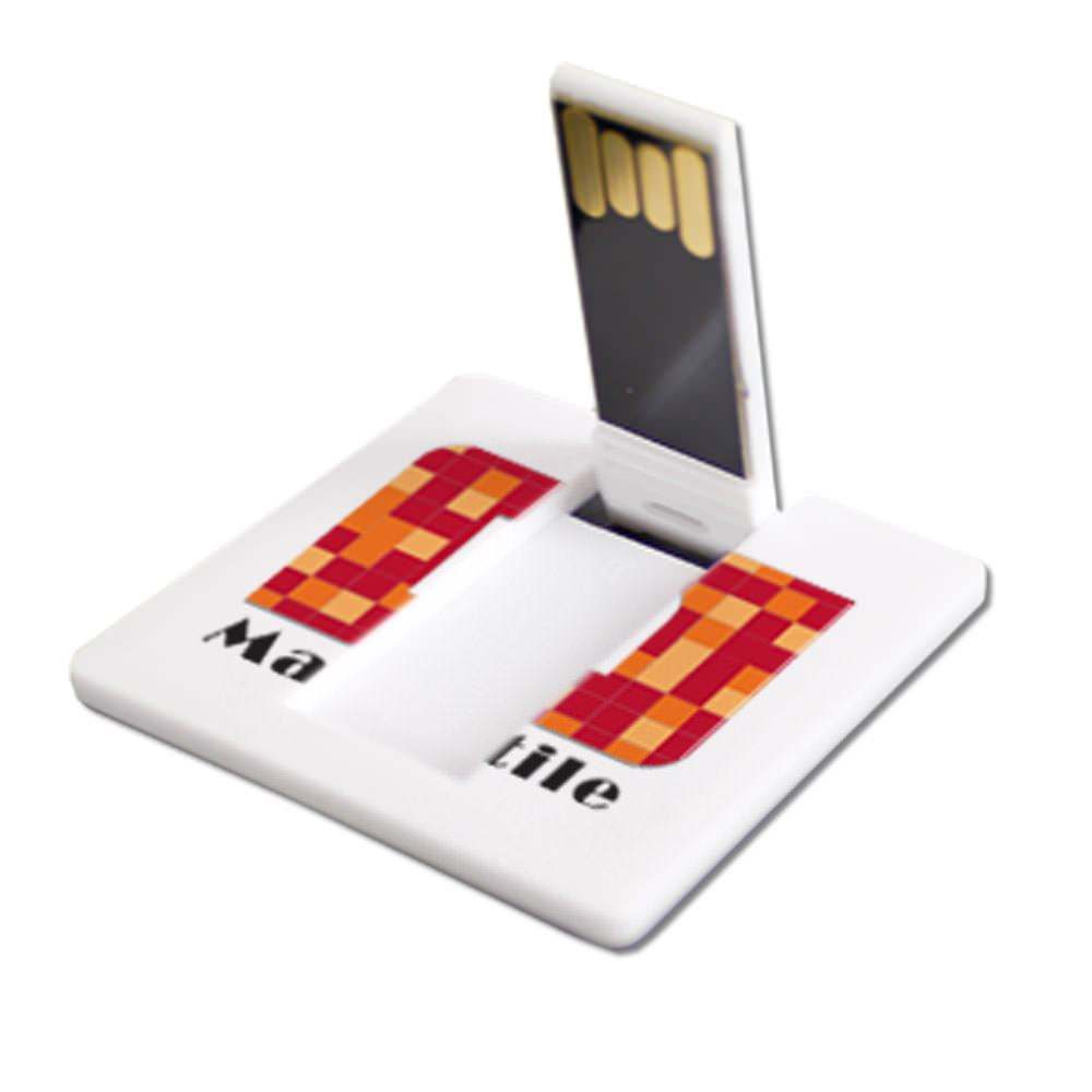 Square Card USB w/Full-Color Print (4GB)