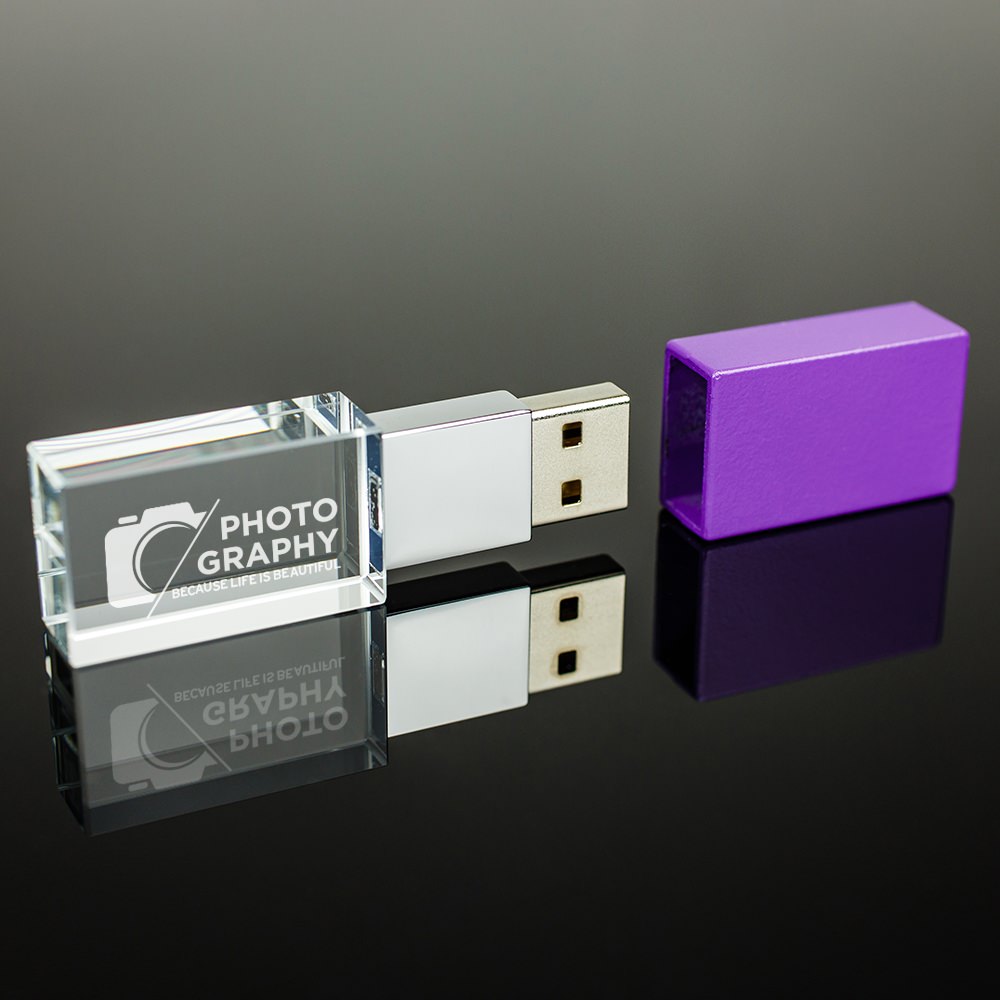 Printed Crystal USB Drives 4GB