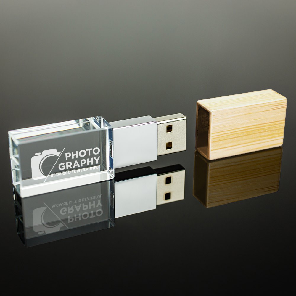 Printed Crystal USB Drives 4GB