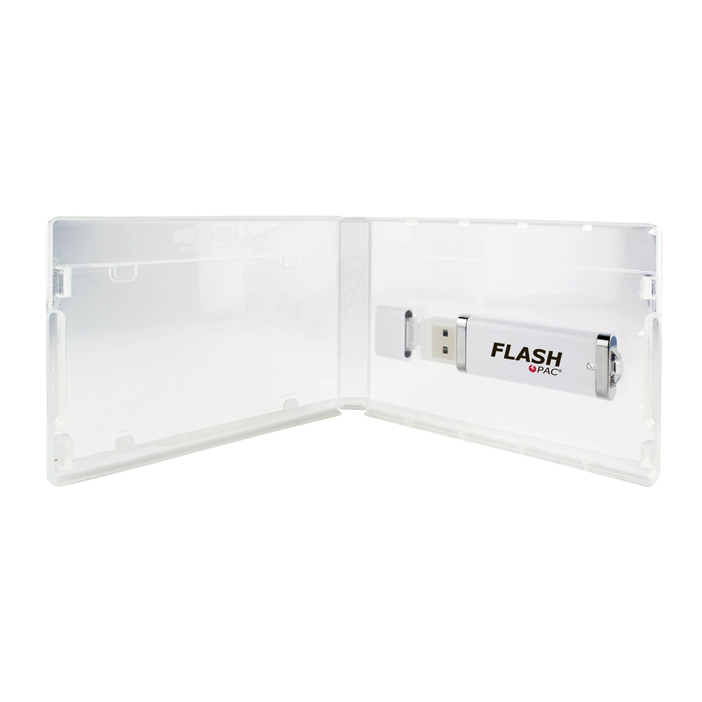 Mini Flash Pac® USB FlashPac Drive Case Super Clear with Logo