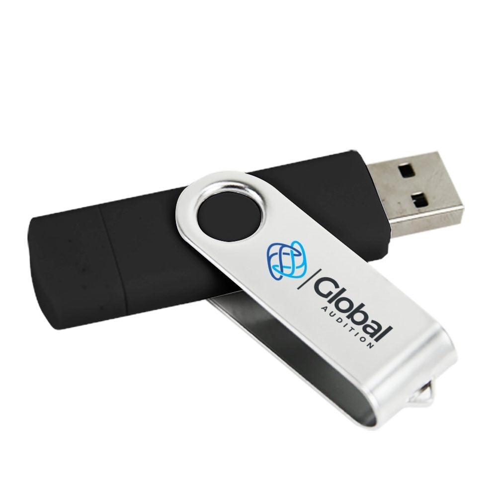 USB-C Dual Pro Swivel USB 2.0 Drive 8GB