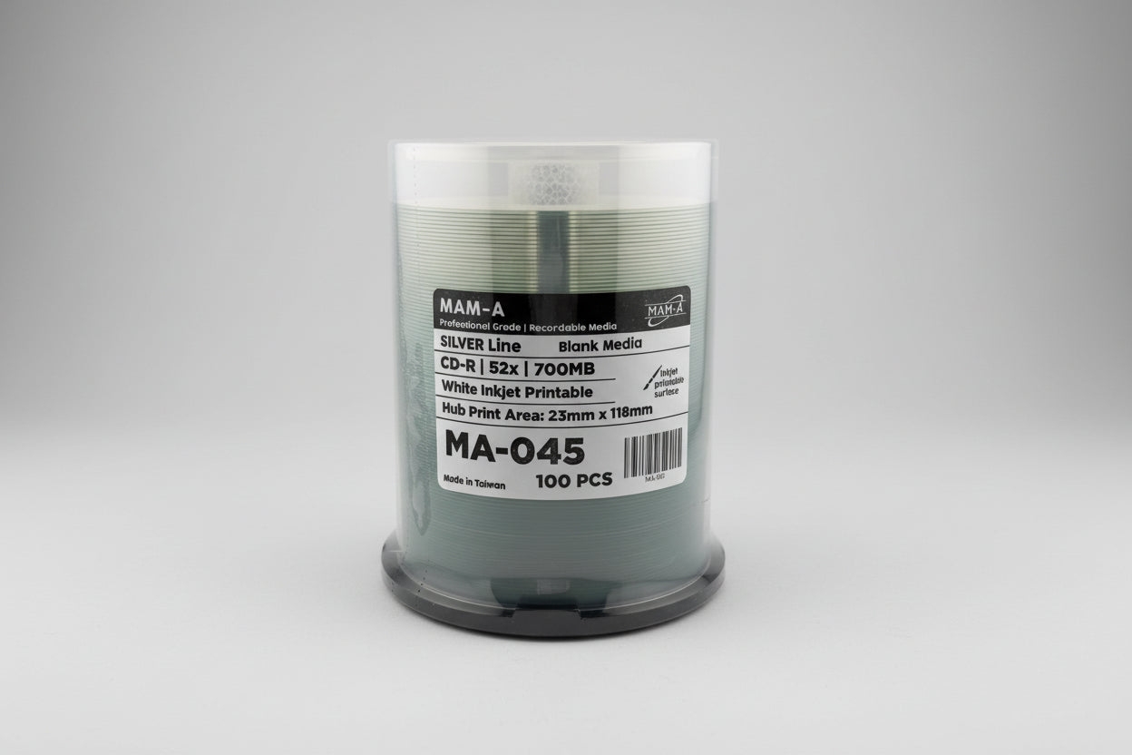 MAM-A Silver Line 52x White Inkjet CD-R (MA-045)