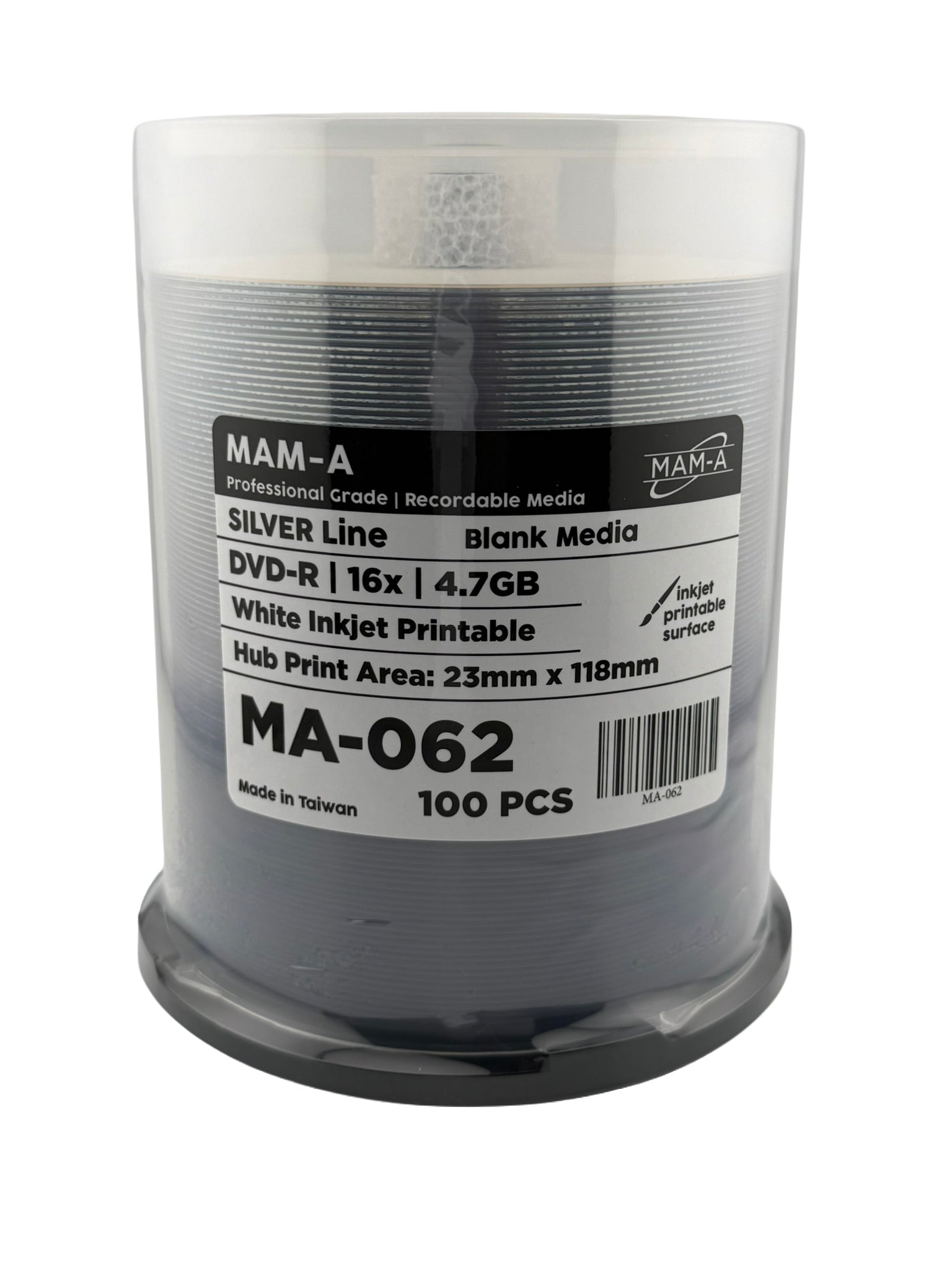 MAM-A Silver Line 16x White Inkjet DVD-R (MA-062)