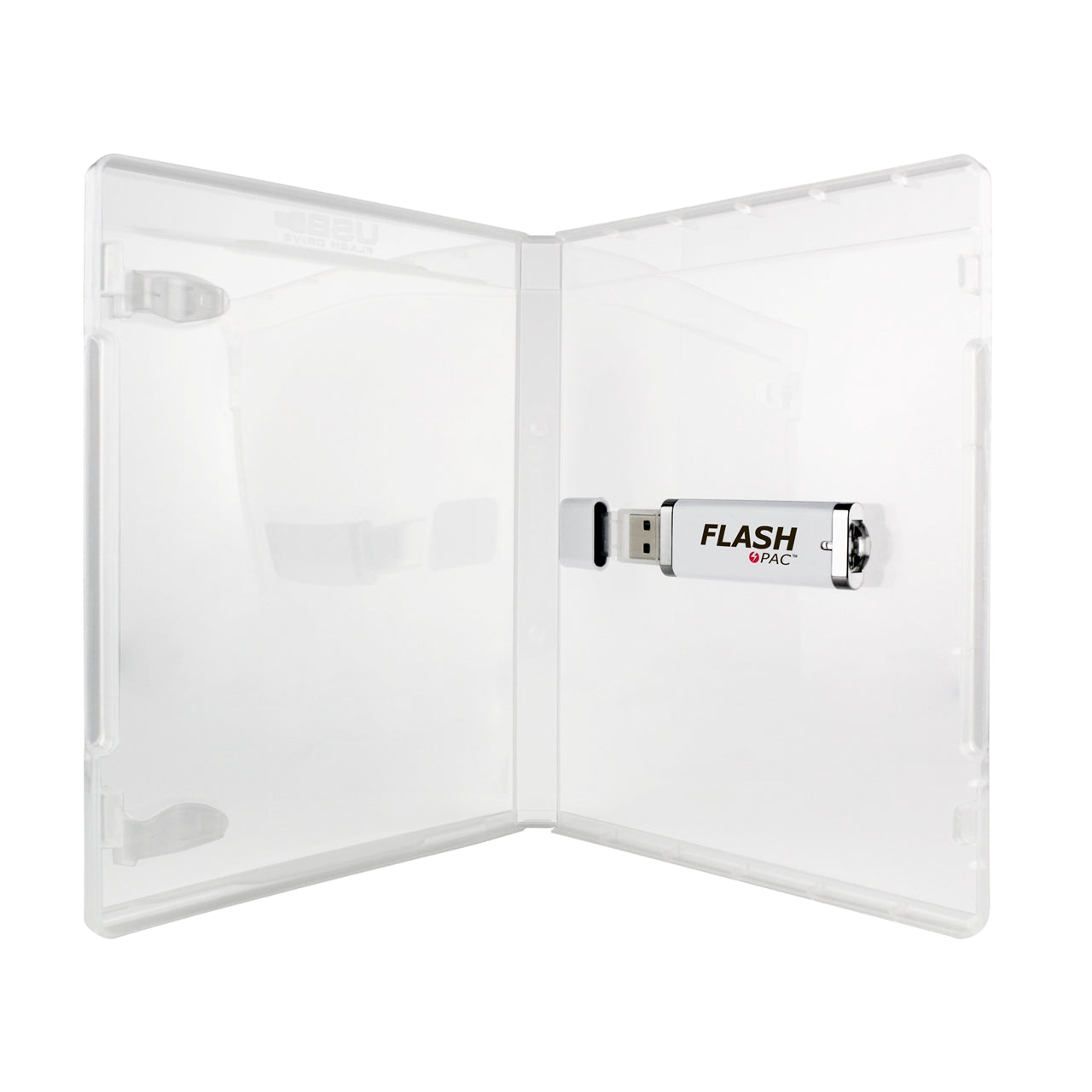 Flash Pac® USB Flash Drive Case Super Clear (100 Pack)
