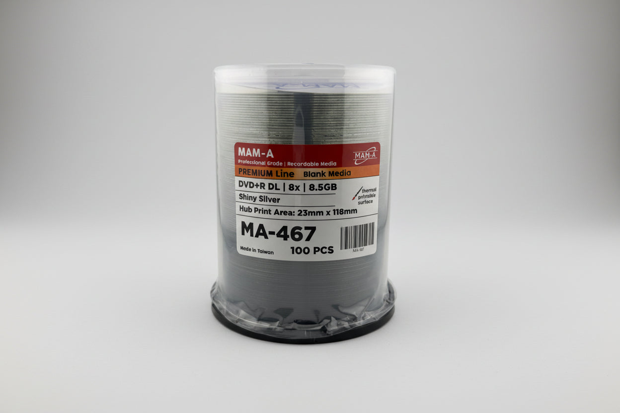 MAM-A Premium Dual Layer 8x Shiny Silver DVD+R DL (MA-467)